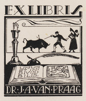 KG 2002 002
<br/>
Ex-libris dr. J.A. van Praag
<br/>
<em>Kaas, Jaap (1898-1972)</em>